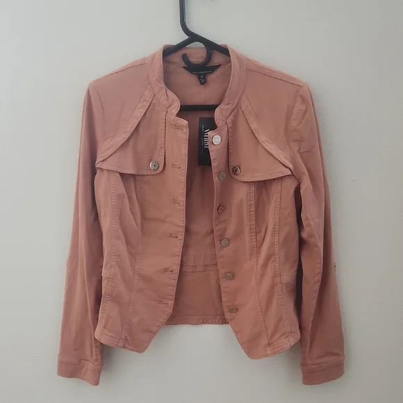 White House Black Market Pret Safari Cafe Creme Jacket Size 10 - Picture 3 of 10